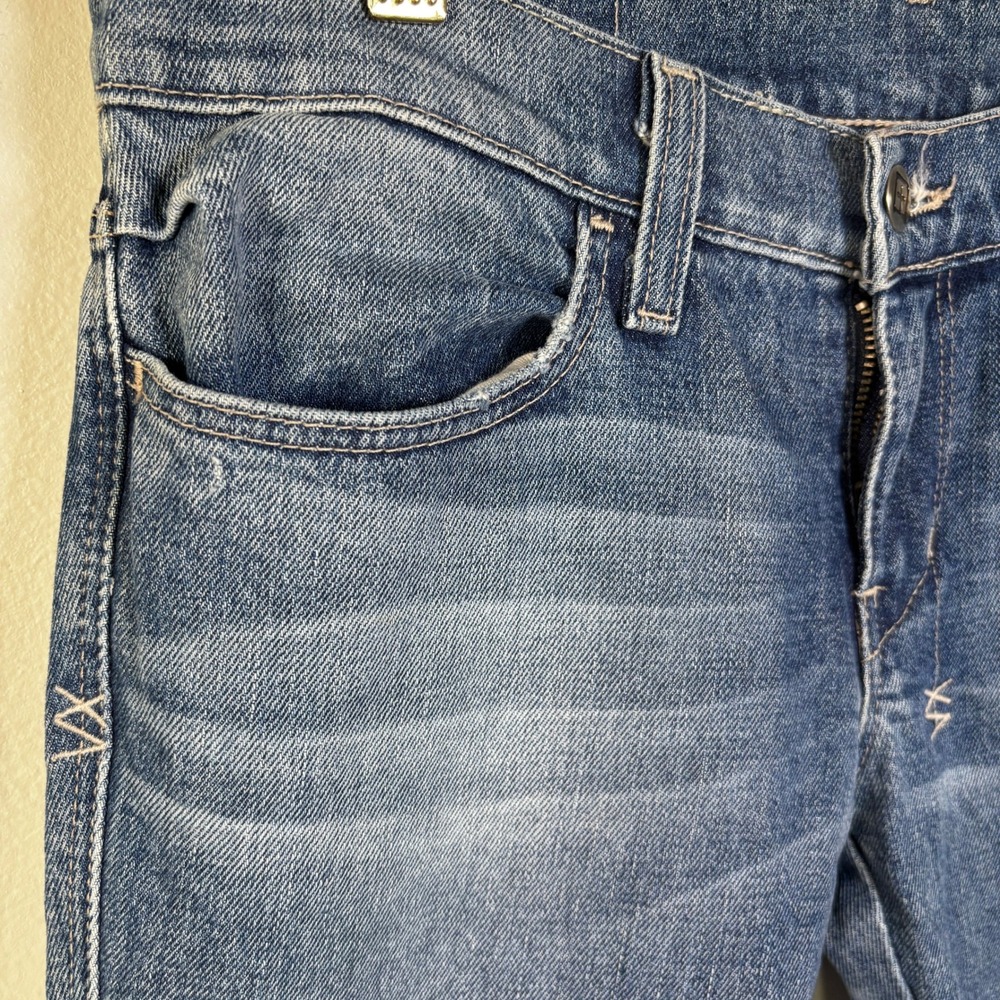 Ksubi Womens Size 27 Blue Skinny Jeans Zip Ankle Detail‎ Stitched Pockets Emb + - Picture 6 of 11